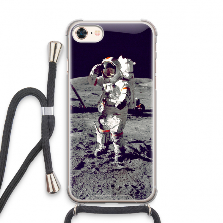 Spaceman: iPhone 7 Transparant Hoesje met koord