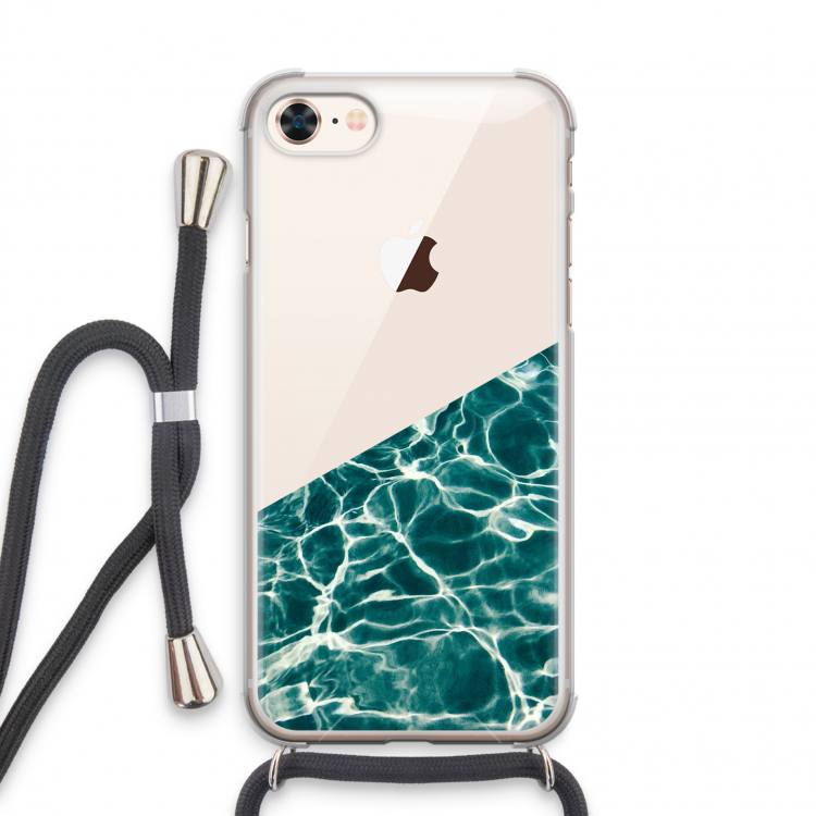 Weerkaatsing water: iPhone 7 Transparant Hoesje met koord