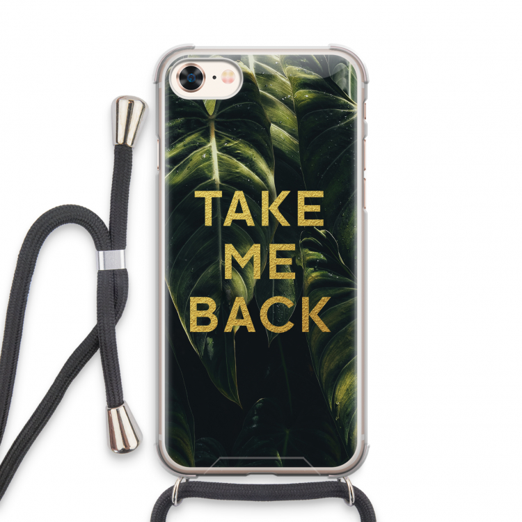Take me back: iPhone 7 Transparant Hoesje met koord