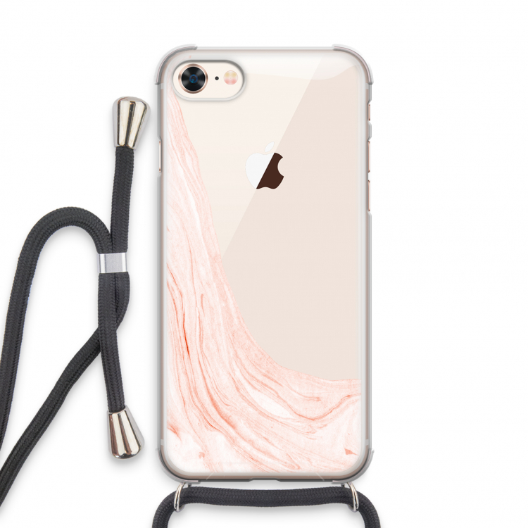 Peach bath: iPhone 7 Transparant Hoesje met koord