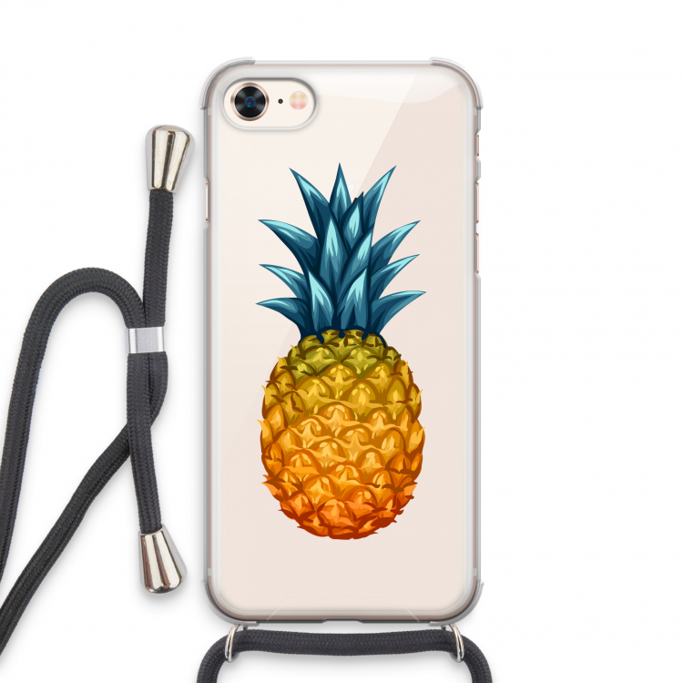Grote ananas: iPhone 7 Transparant Hoesje met koord