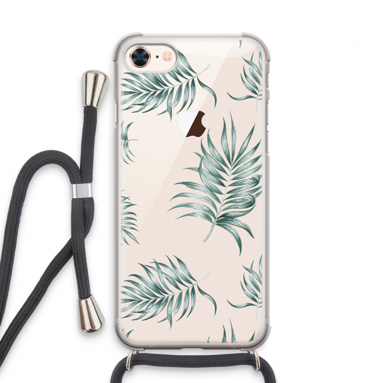 Simple leaves: iPhone 7 Transparant Hoesje met koord