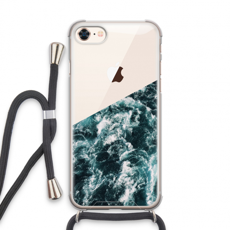 Zee golf: iPhone 7 Transparant Hoesje met koord