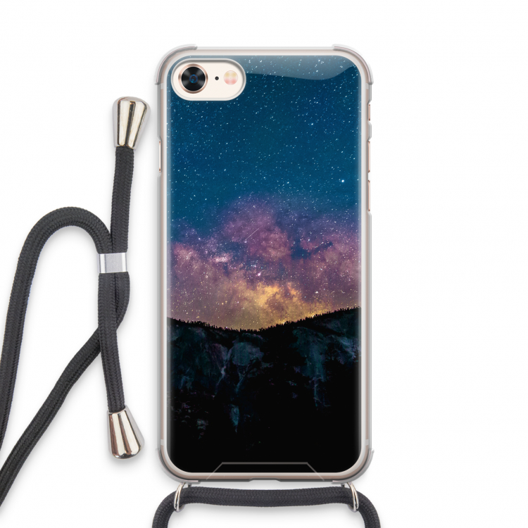 Travel to space: iPhone 7 Transparant Hoesje met koord