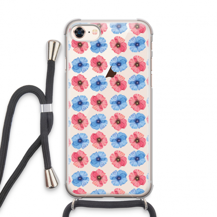 Klaproosjes: iPhone 7 Transparant Hoesje met koord