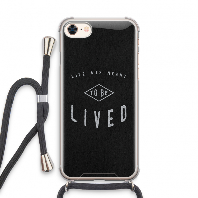To be lived: iPhone 7 Transparant Hoesje met koord