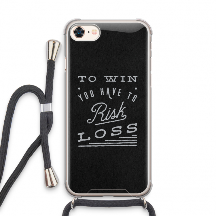 Risk loss: iPhone 7 Transparant Hoesje met koord