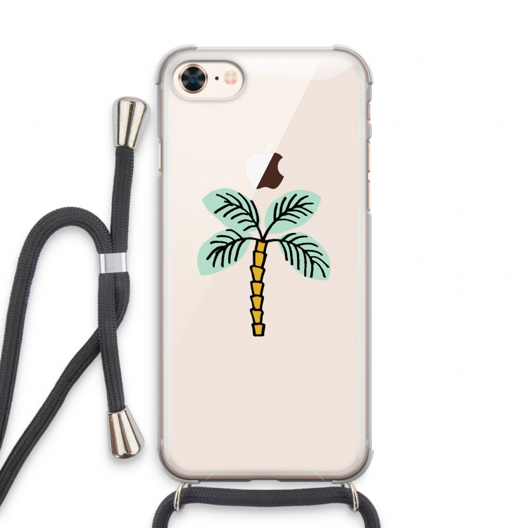 Palmboom: iPhone 7 Transparant Hoesje met koord