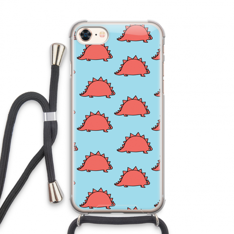 Dinosawrr: iPhone 7 Transparant Hoesje met koord