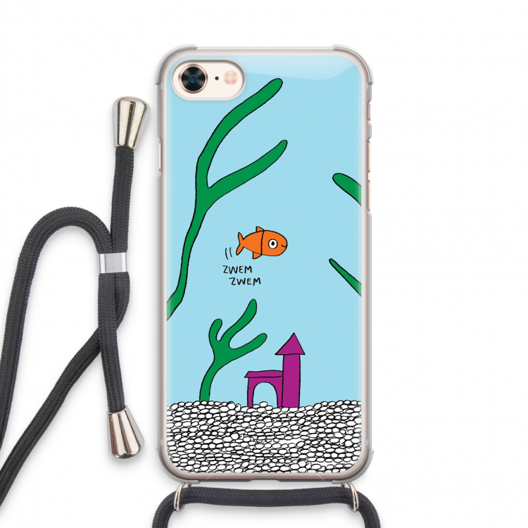 Aquarium: iPhone 7 Transparant Hoesje met koord