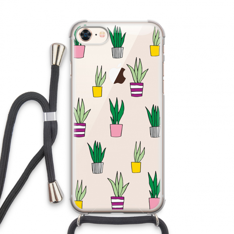Sanseveria: iPhone 7 Transparant Hoesje met koord