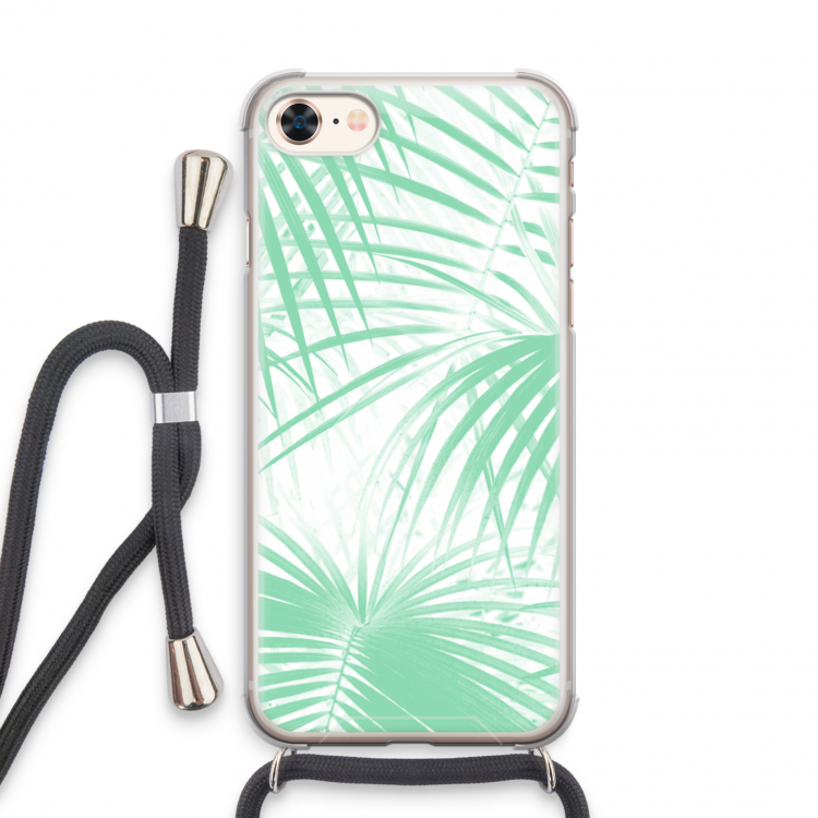Palmbladeren: iPhone 7 Transparant Hoesje met koord