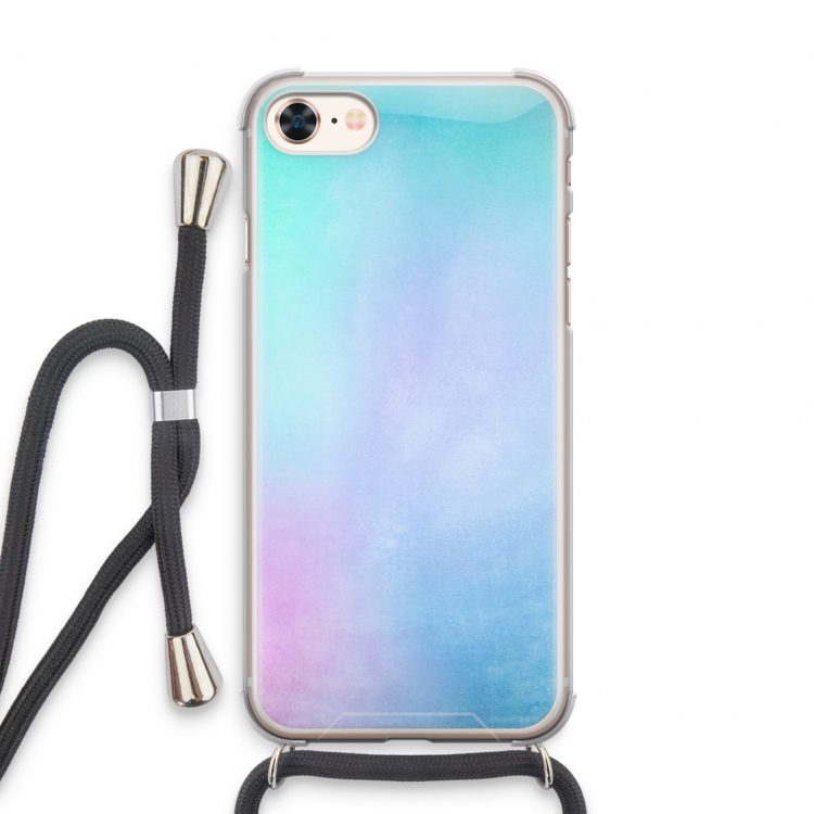 mist pastel: iPhone 7 Transparant Hoesje met koord