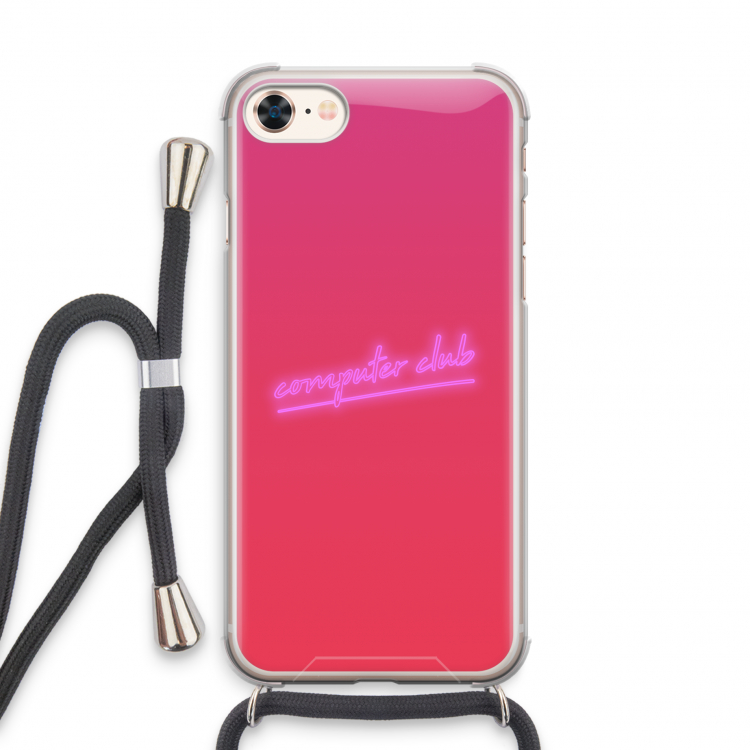 Vice Glow: iPhone 7 Transparant Hoesje met koord