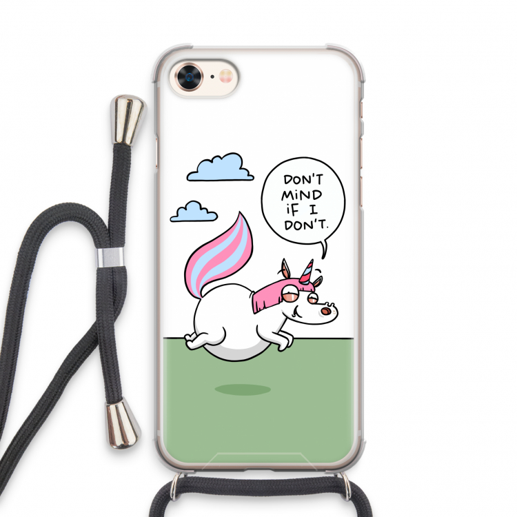 Unicorn: iPhone 7 Transparant Hoesje met koord