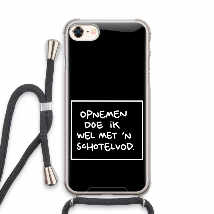 Schotelvod: iPhone 7 Transparant Hoesje met koord