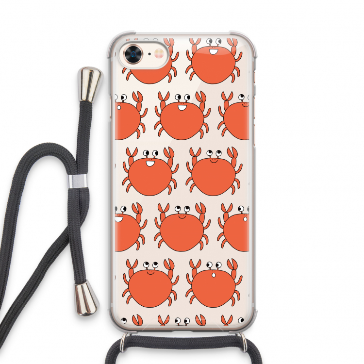 Krab: iPhone 7 Transparant Hoesje met koord