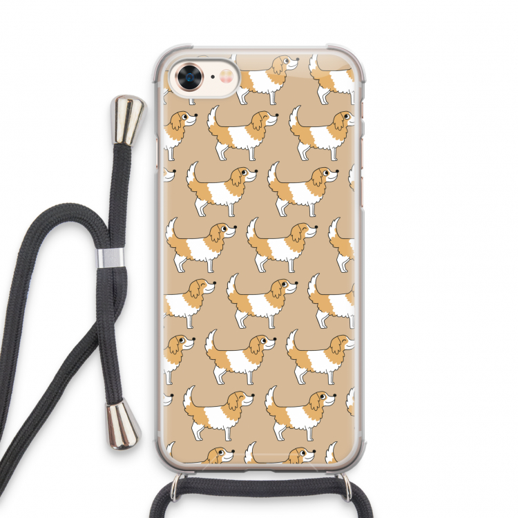 Doggy: iPhone 7 Transparant Hoesje met koord