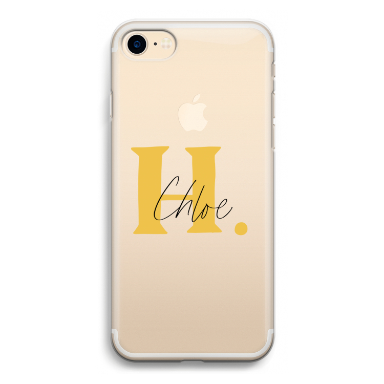Amber Script: iPhone 7 Transparant Hoesje