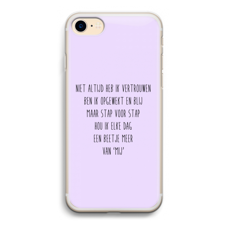 Zelfvertrouwen: iPhone 7 Transparant Hoesje