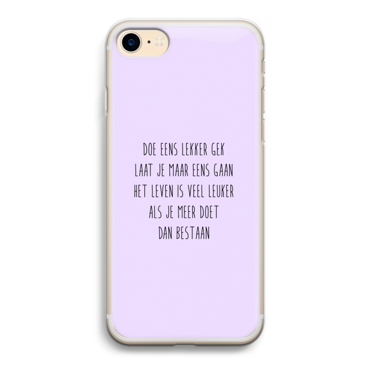 Gek: iPhone 7 Transparant Hoesje