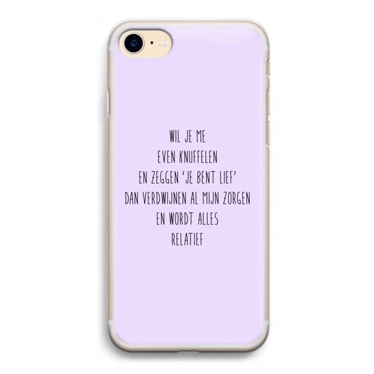 Relatief: iPhone 7 Transparant Hoesje