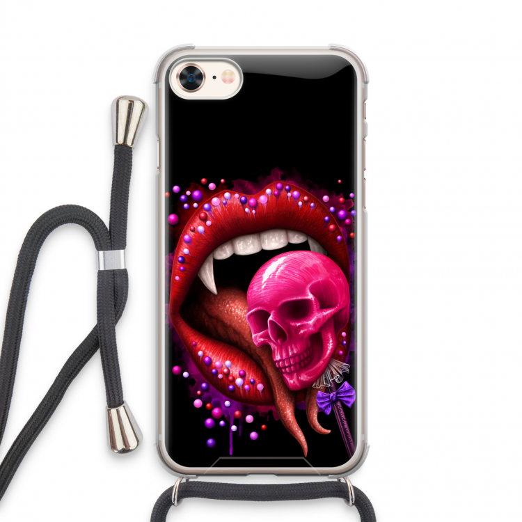 Dodelijk zoet: iPhone 7 Transparant Hoesje met koord