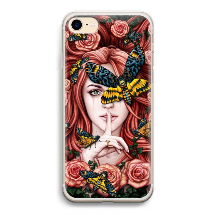 Lady Moth: iPhone 7 Transparant Hoesje