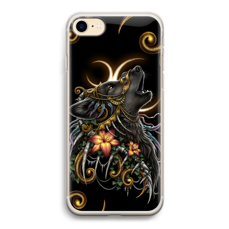 Huilende Wolf: iPhone 7 Transparant Hoesje