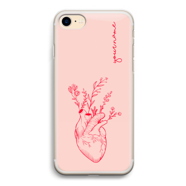 Blooming Heart: iPhone 7 Transparant Hoesje