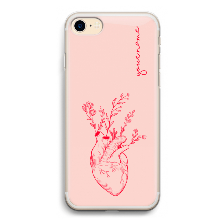 Blooming Heart: iPhone 7 Transparant Hoesje