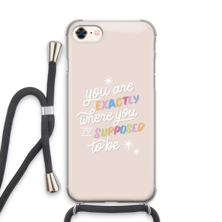 Right Place: iPhone 7 Transparant Hoesje met koord