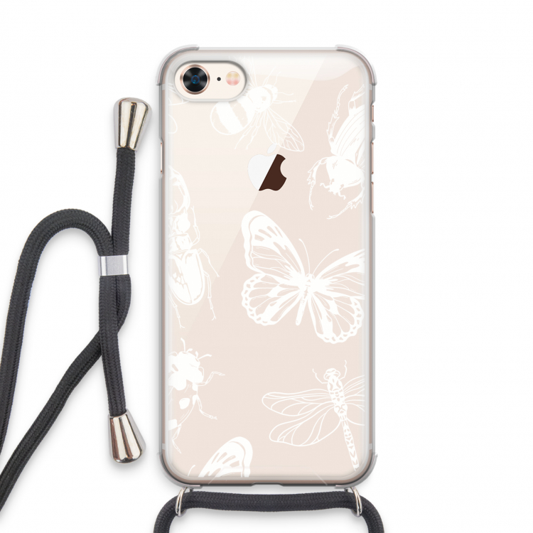 Tiny Bugs: iPhone 7 Transparant Hoesje met koord