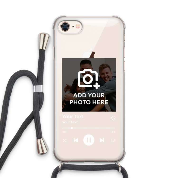 Music Player: iPhone 7 Transparant Hoesje met koord