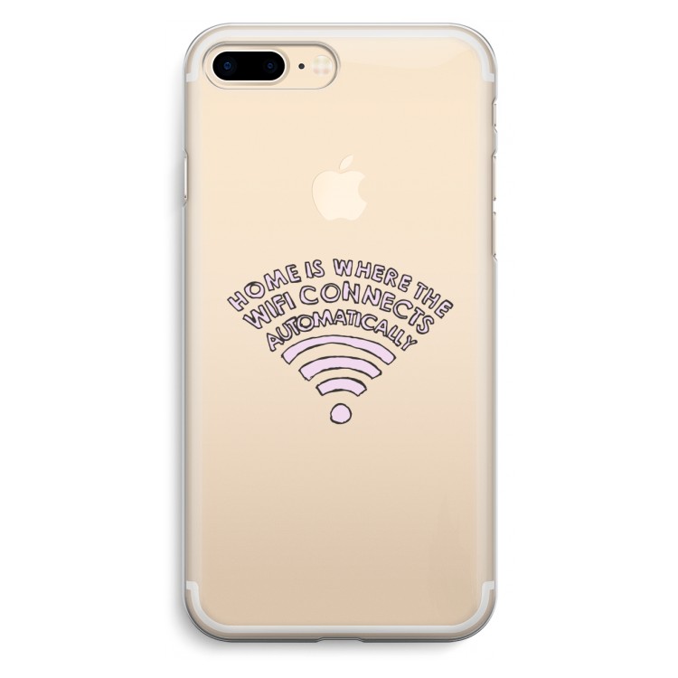 Home Is Where The Wifi Is: iPhone 7 Plus Transparant Hoesje