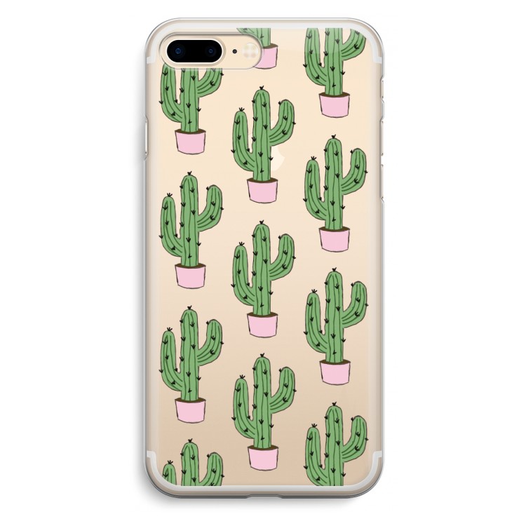 Cactus Lover: iPhone 7 Plus Transparant Hoesje
