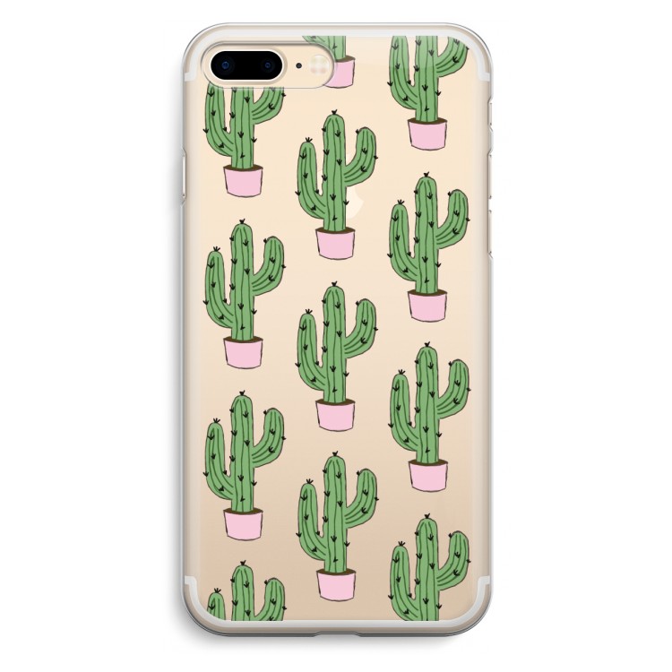 Cactus Lover: iPhone 7 Plus Transparant Hoesje