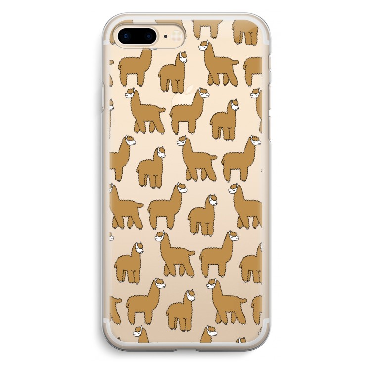 Alpacas: iPhone 7 Plus Transparant Hoesje