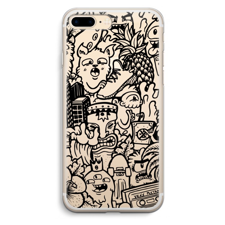 Vexx Black Mixtape: iPhone 7 Plus Transparant Hoesje