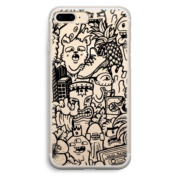 Vexx Black Mixtape: iPhone 7 Plus Transparant Hoesje