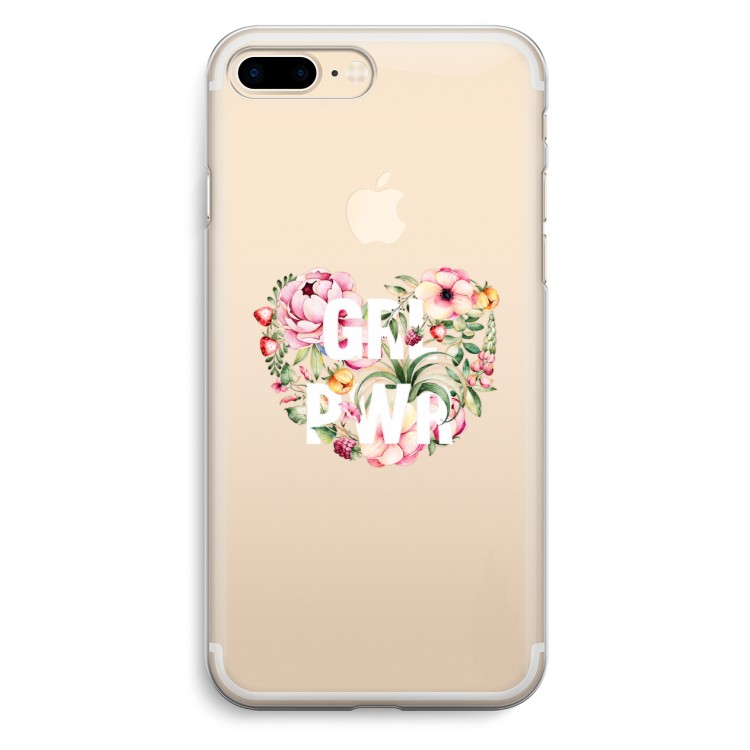 GRL PWR Flower: iPhone 7 Plus Transparant Hoesje