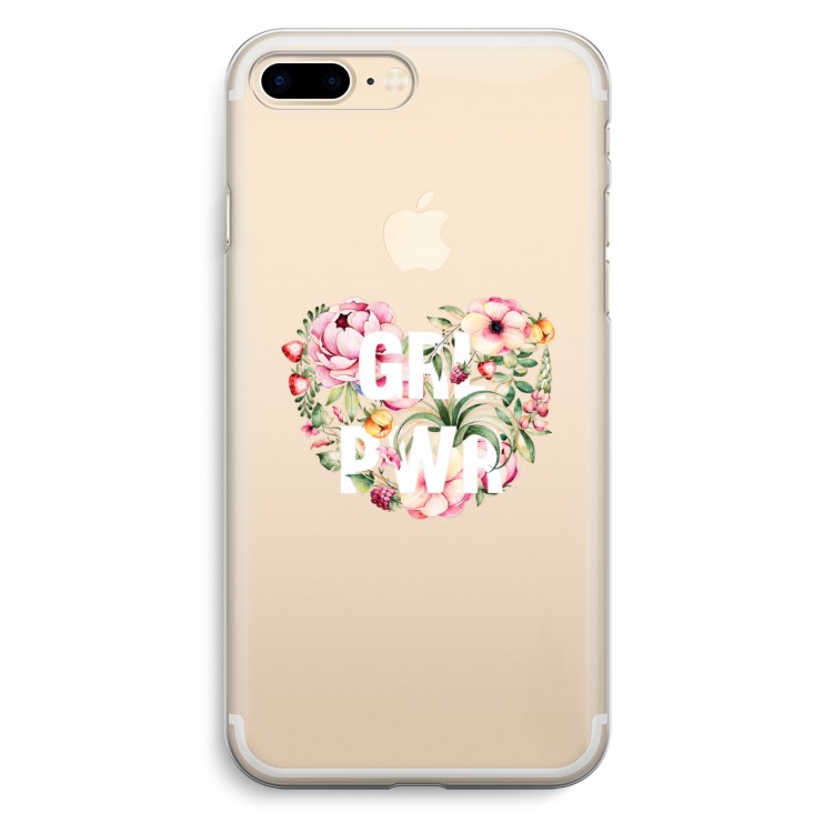 GRL PWR Flower: iPhone 7 Plus Transparant Hoesje