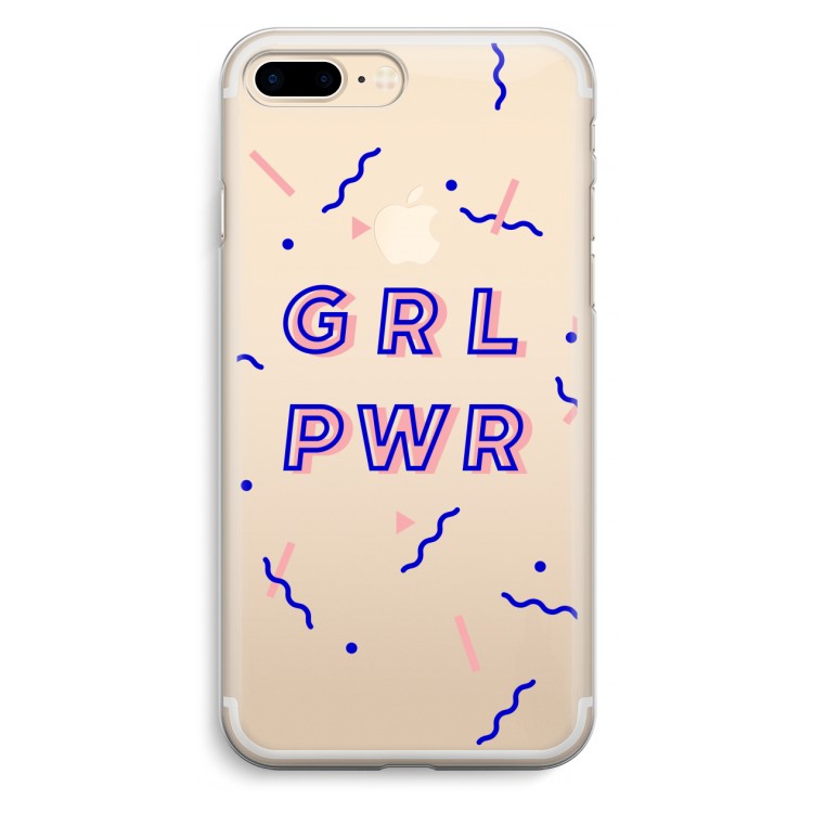 GRL PWR: iPhone 7 Plus Transparant Hoesje