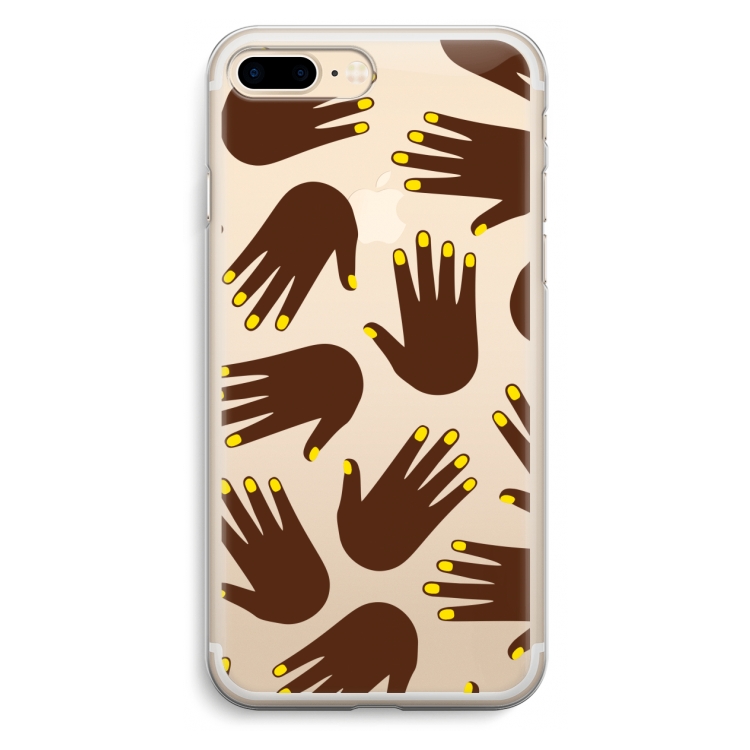 Hands dark: iPhone 7 Plus Transparant Hoesje