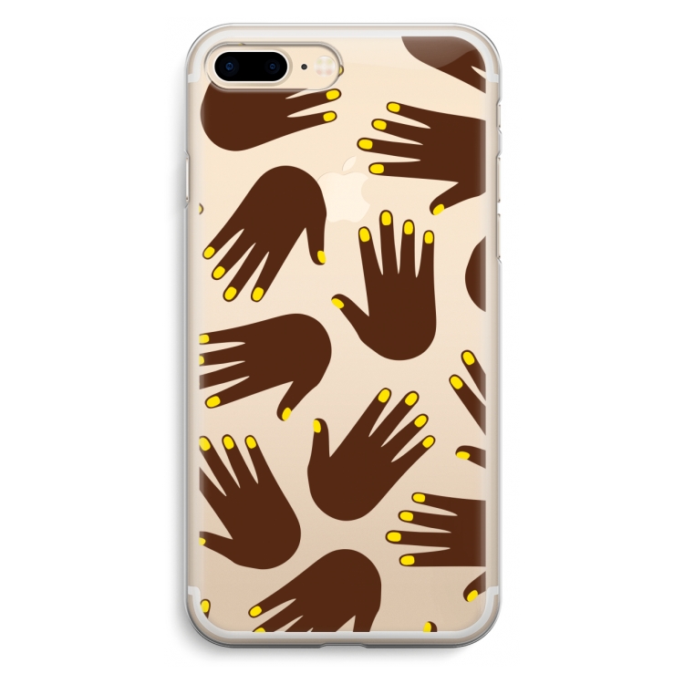 Hands dark: iPhone 7 Plus Transparant Hoesje