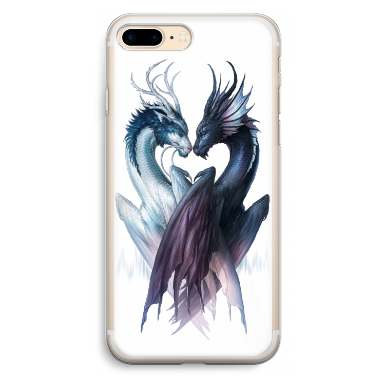 Yin Yang Dragons: iPhone 7 Plus Transparant Hoesje
