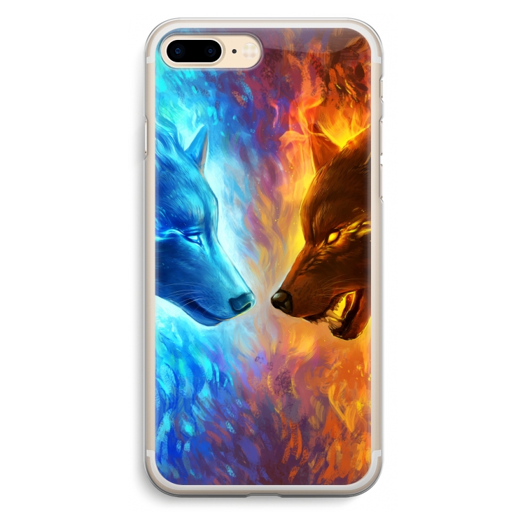 Fire & Ice: iPhone 7 Plus Transparant Hoesje