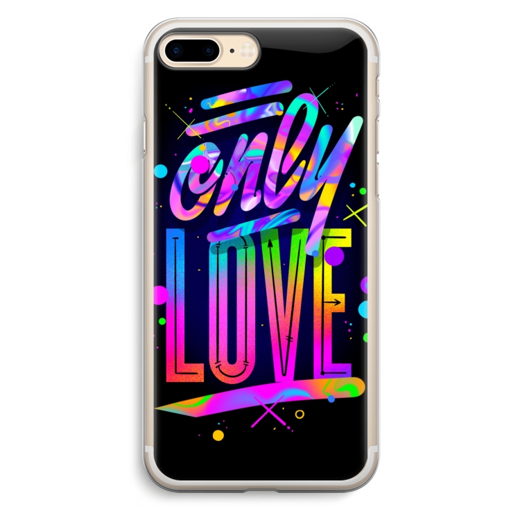 Only Love: iPhone 7 Plus Transparant Hoesje