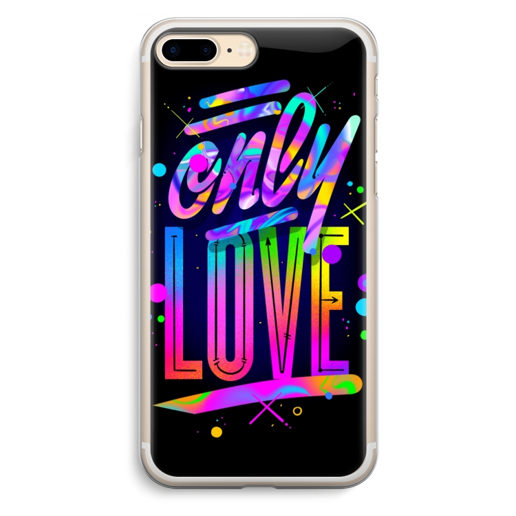 Only Love: iPhone 7 Plus Transparant Hoesje