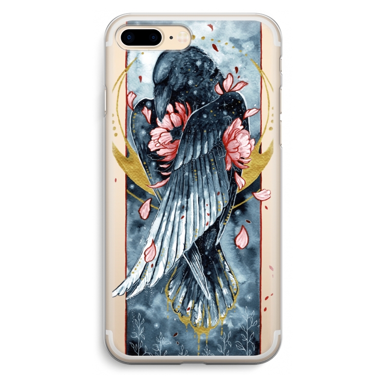 Golden Raven: iPhone 7 Plus Transparant Hoesje